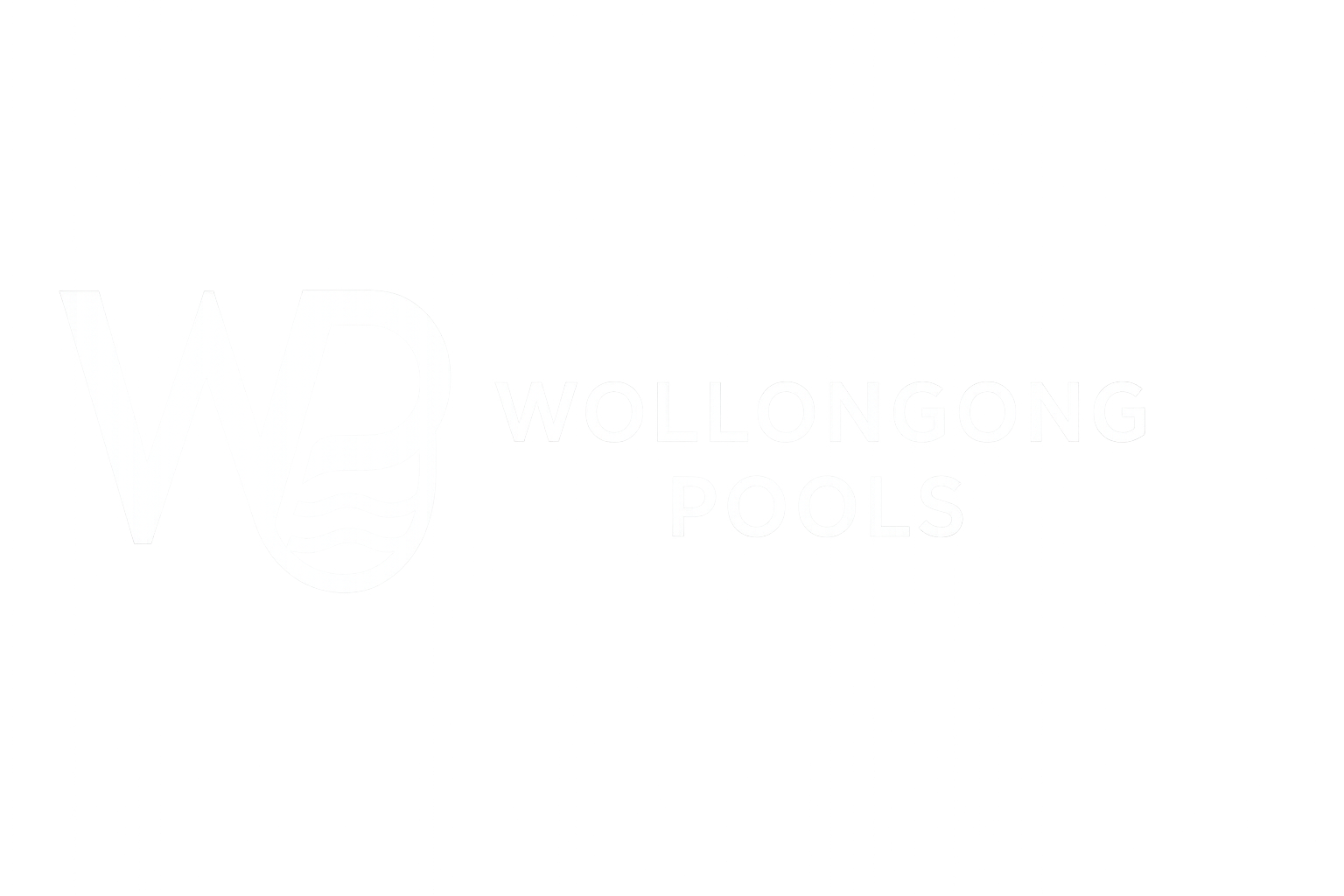 wollongong pools white logo