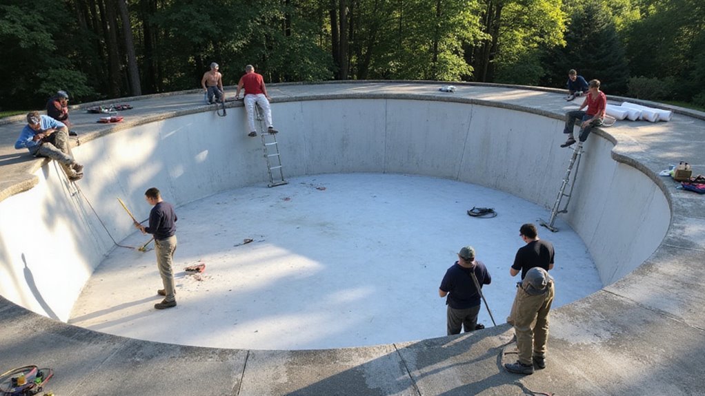 concrete pool refinishing process