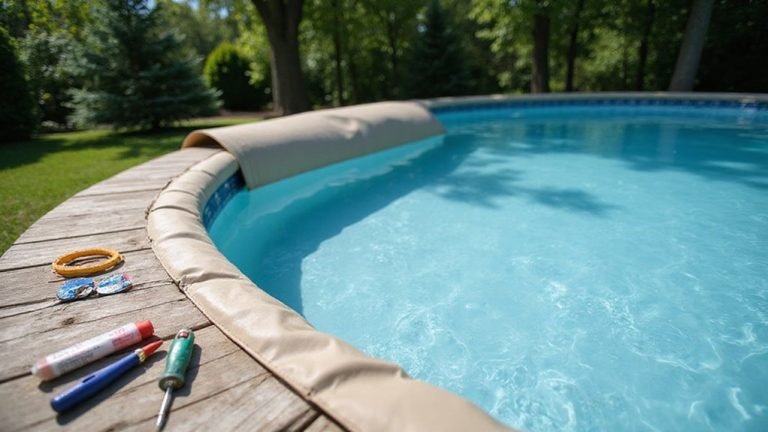 repair pool liner damage